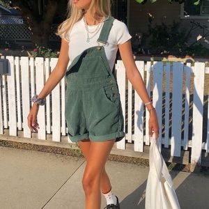 Overalls- muted forest green corduroy
